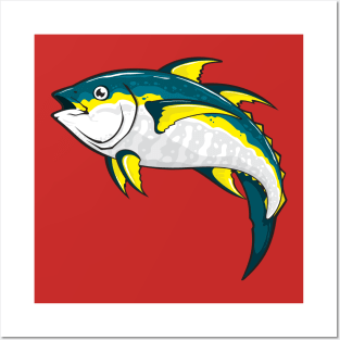 Tuna Fish Illustration Posters and Art